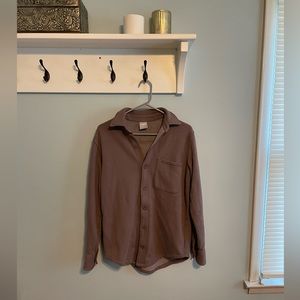 NWT Aritzia Tna COZY FLEECE BOYFRIEND SHIRT